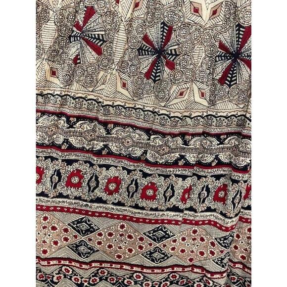 Sag Harbor Petite 90s Vintage Boho Broomstick Rayon Crape Midi Skirt Medium / XL - Picture 6 of 12